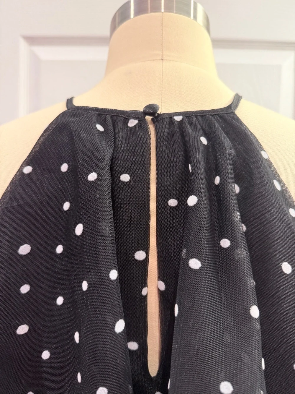 Kate Spade x Target Black with White Polka Dot Ruffled Women’s Party Dress